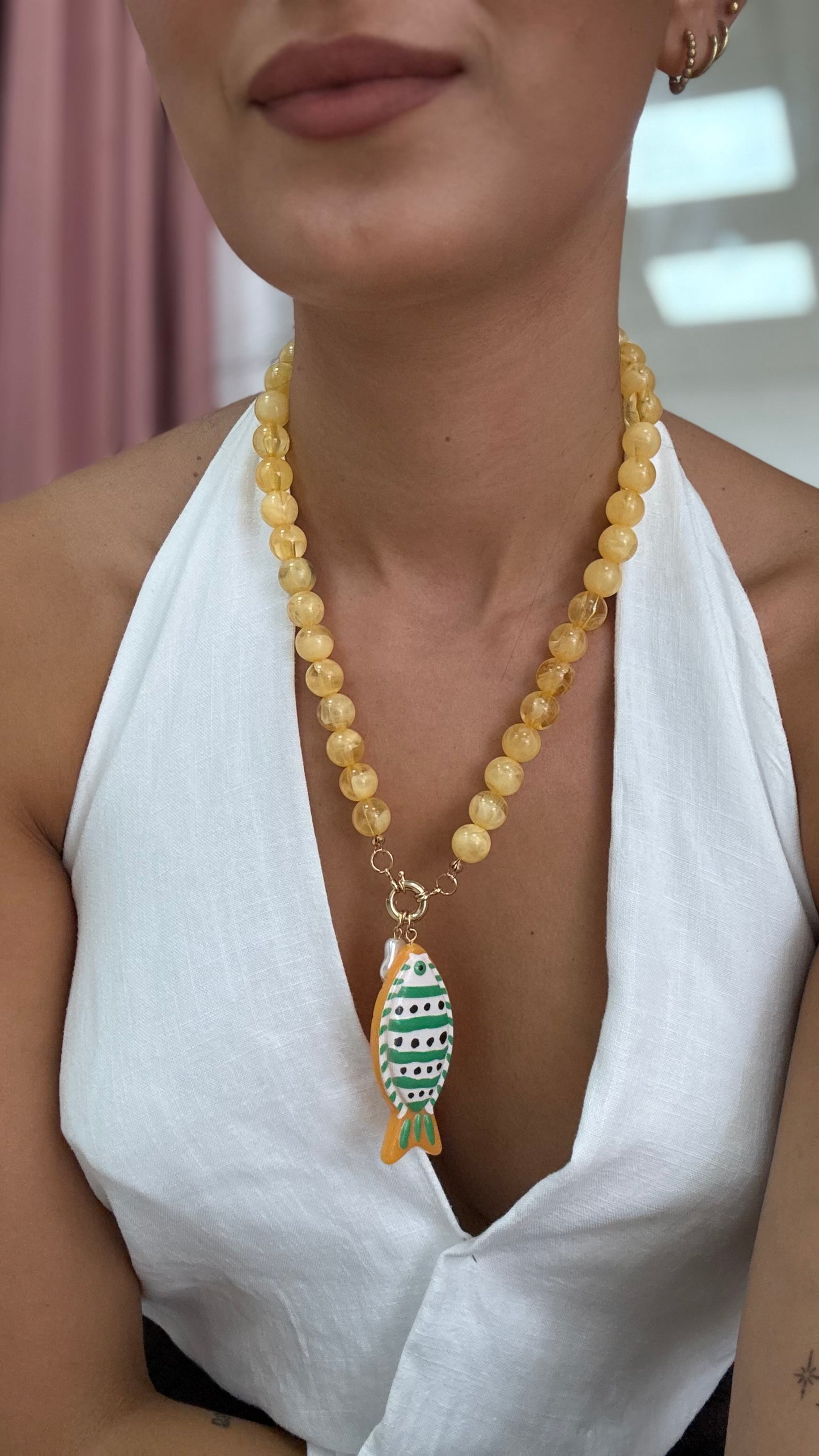 COLLAR PEZ AMARILLO