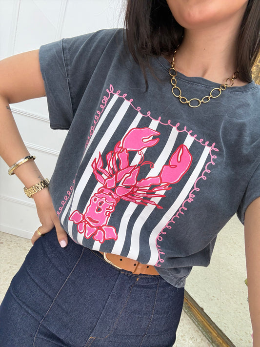 CAMISETA CANGREJO ROSA