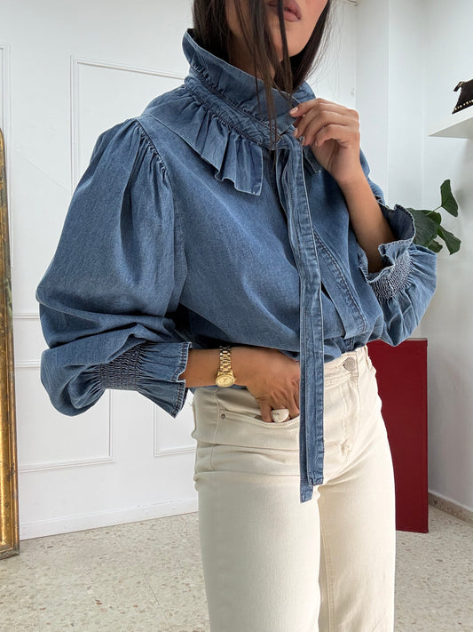 CAMISA DENIM CUELLO