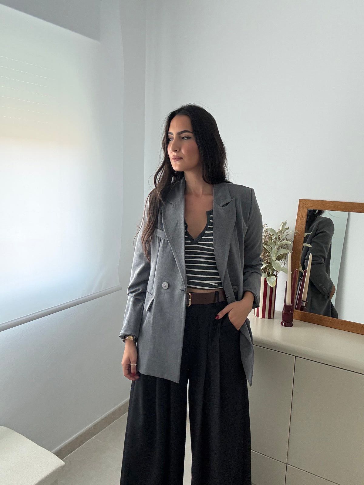 BLAZER BASIC GRIS