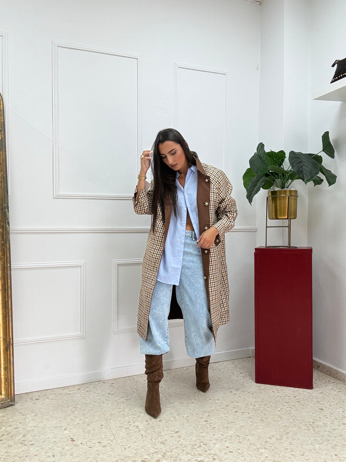GABARDINA ZARA CHOCO