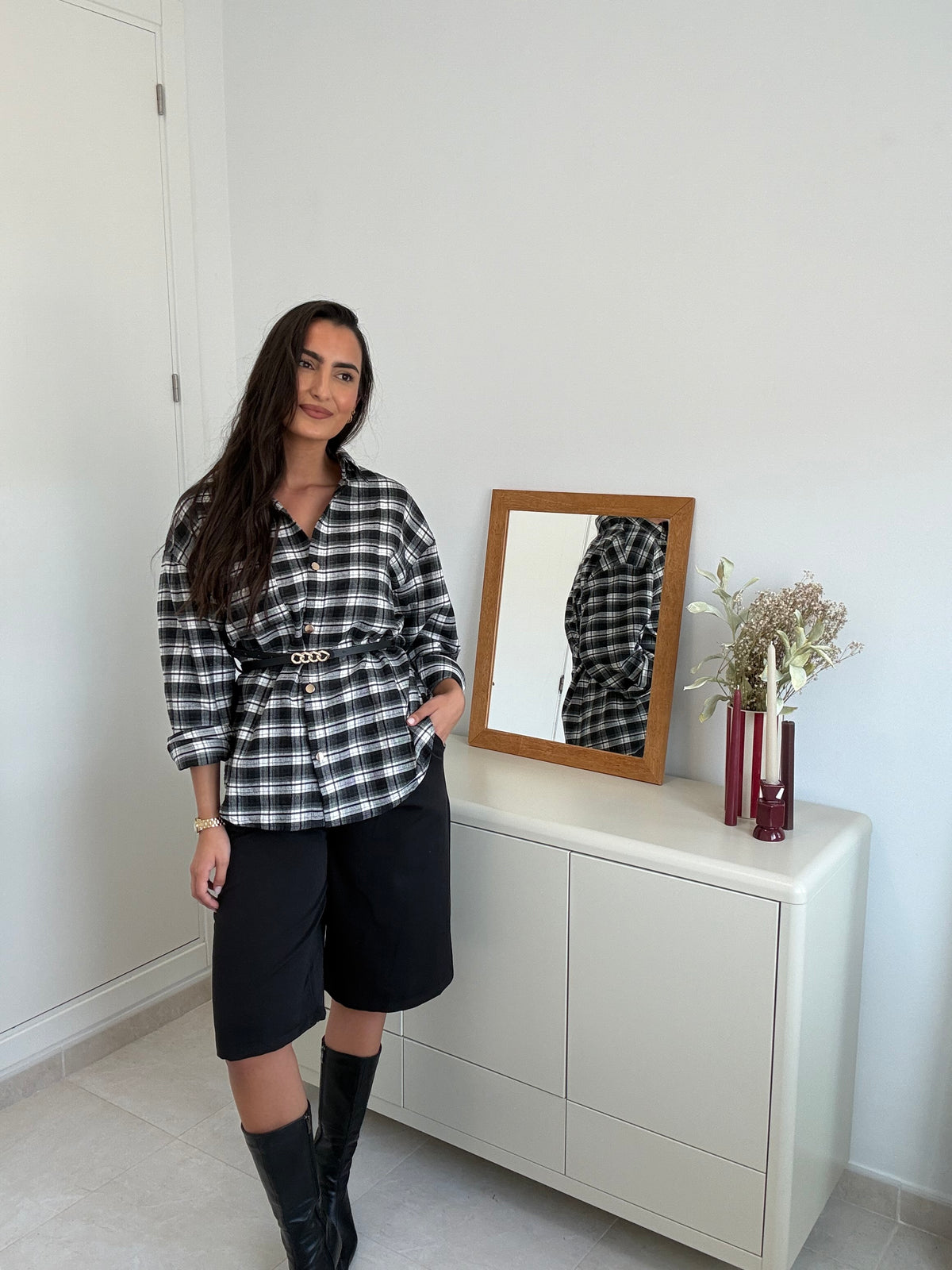 CAMISA VICHY NEGRA