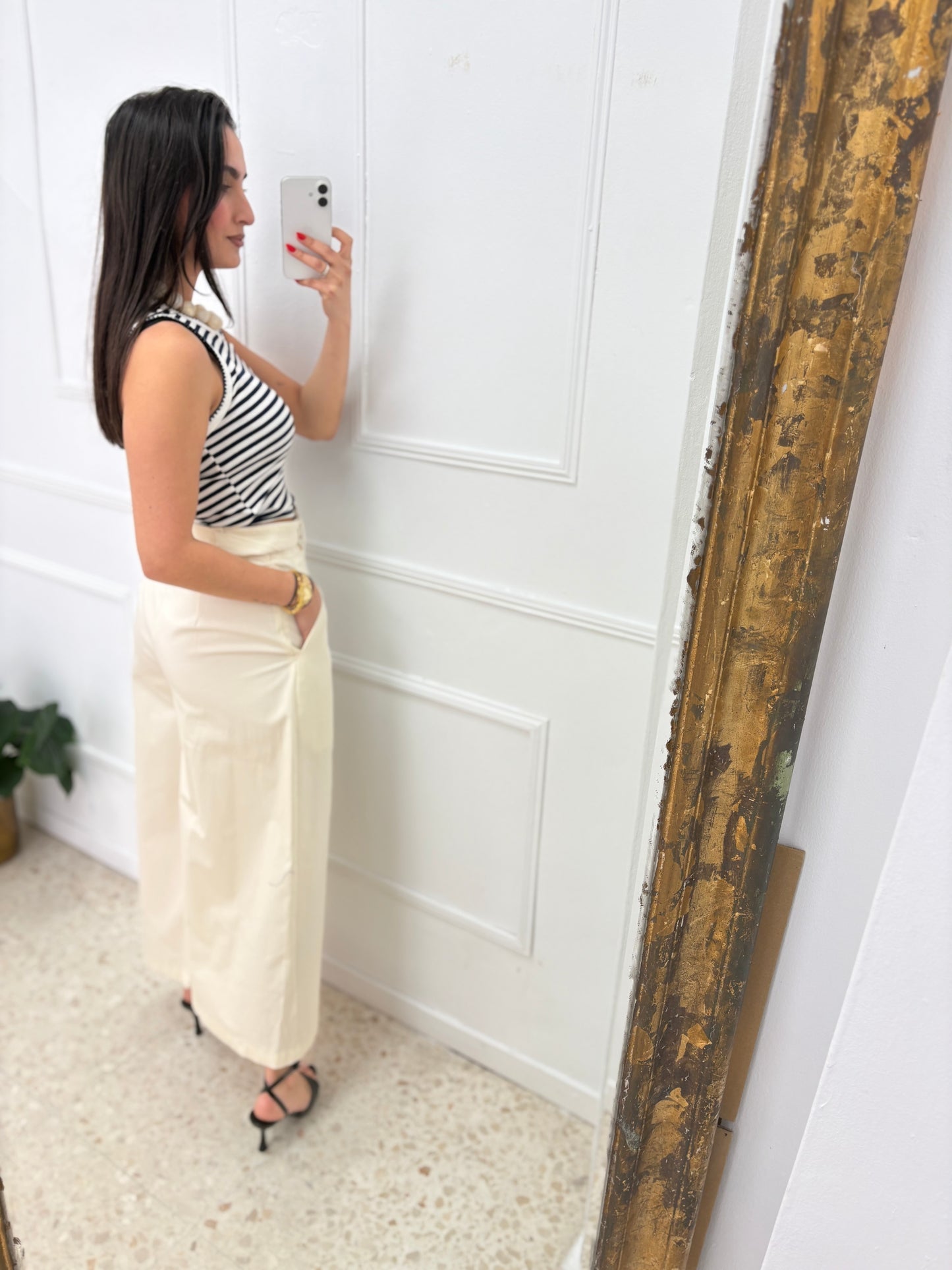 PANTALÓN PALAZZO BEIGE