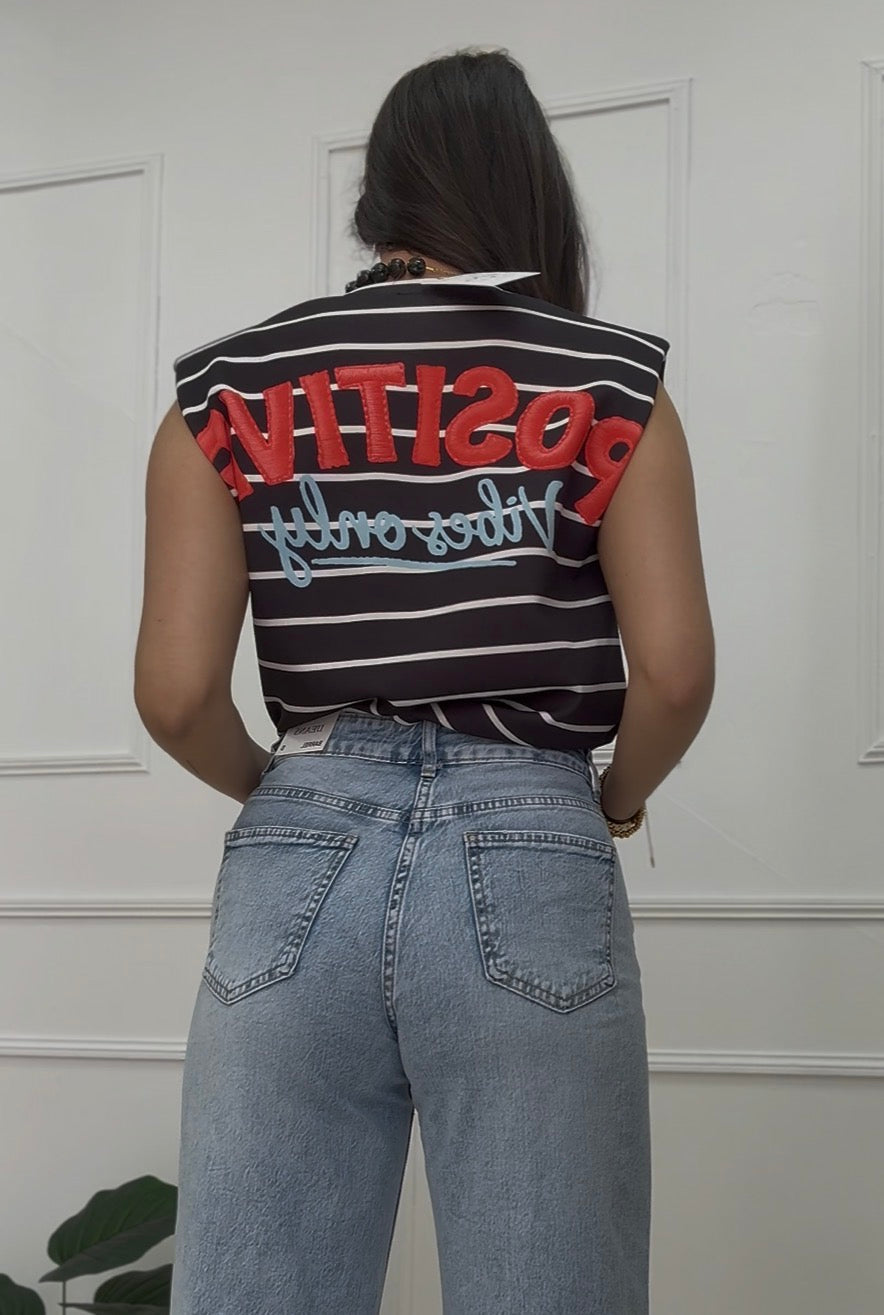 CAMISETA POSITIVE NEGRA