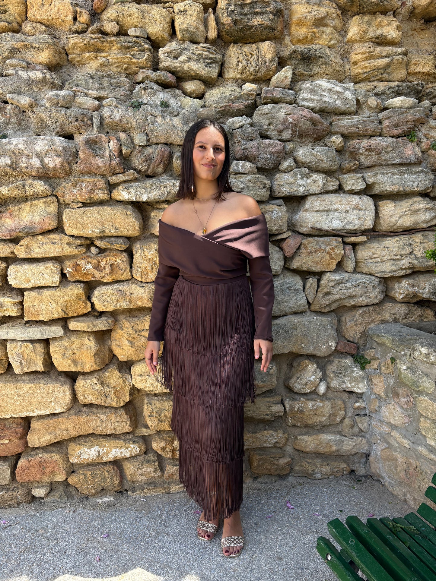 VESTIDO MIDI FLECOS