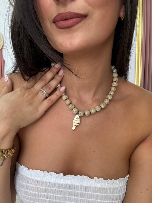 COLLAR MINI PEZ BEIGE