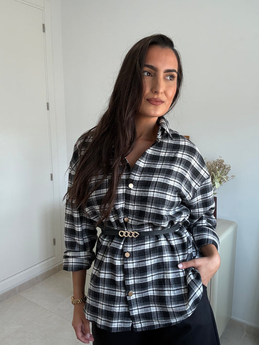 CAMISA VICHY NEGRA