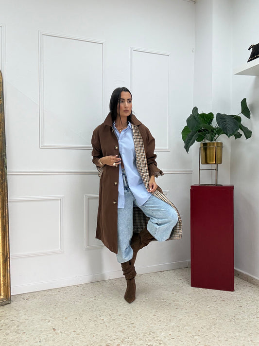 GABARDINA ZARA CHOCO