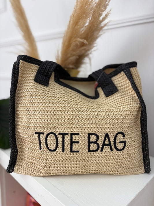 BOLSO TOTE BAG RAFIA