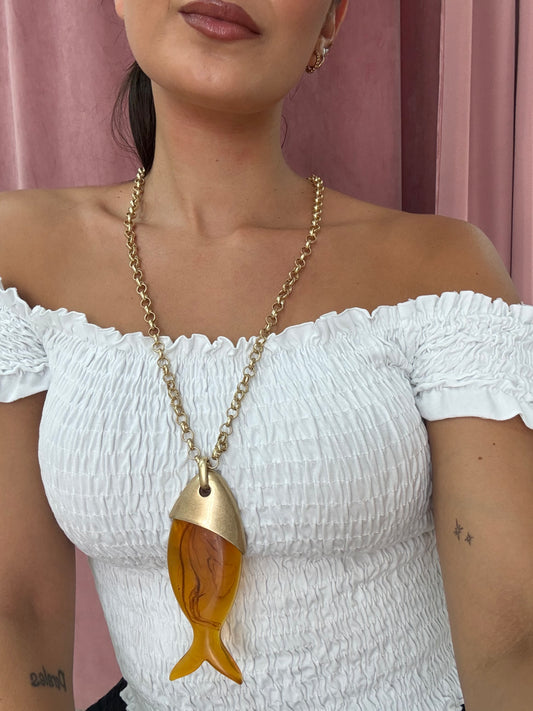 COLLAR MAXI PEZ CAMEL