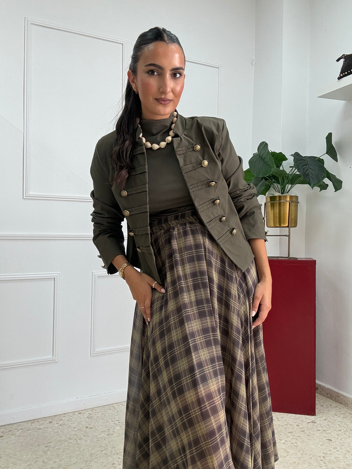 FALDA GASA VERDE