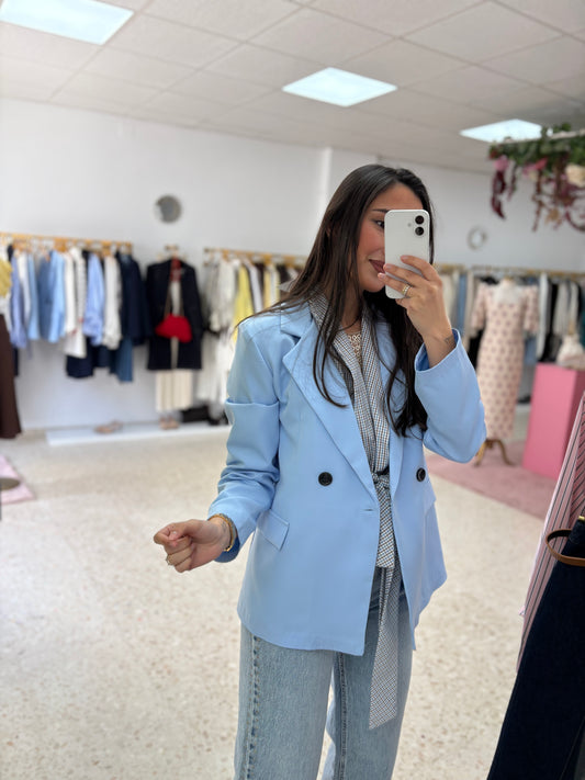 BLAZER CELESTE