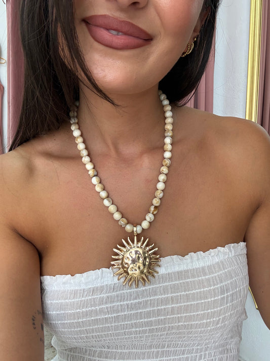 COLLAR SOL MAXI BEIGE