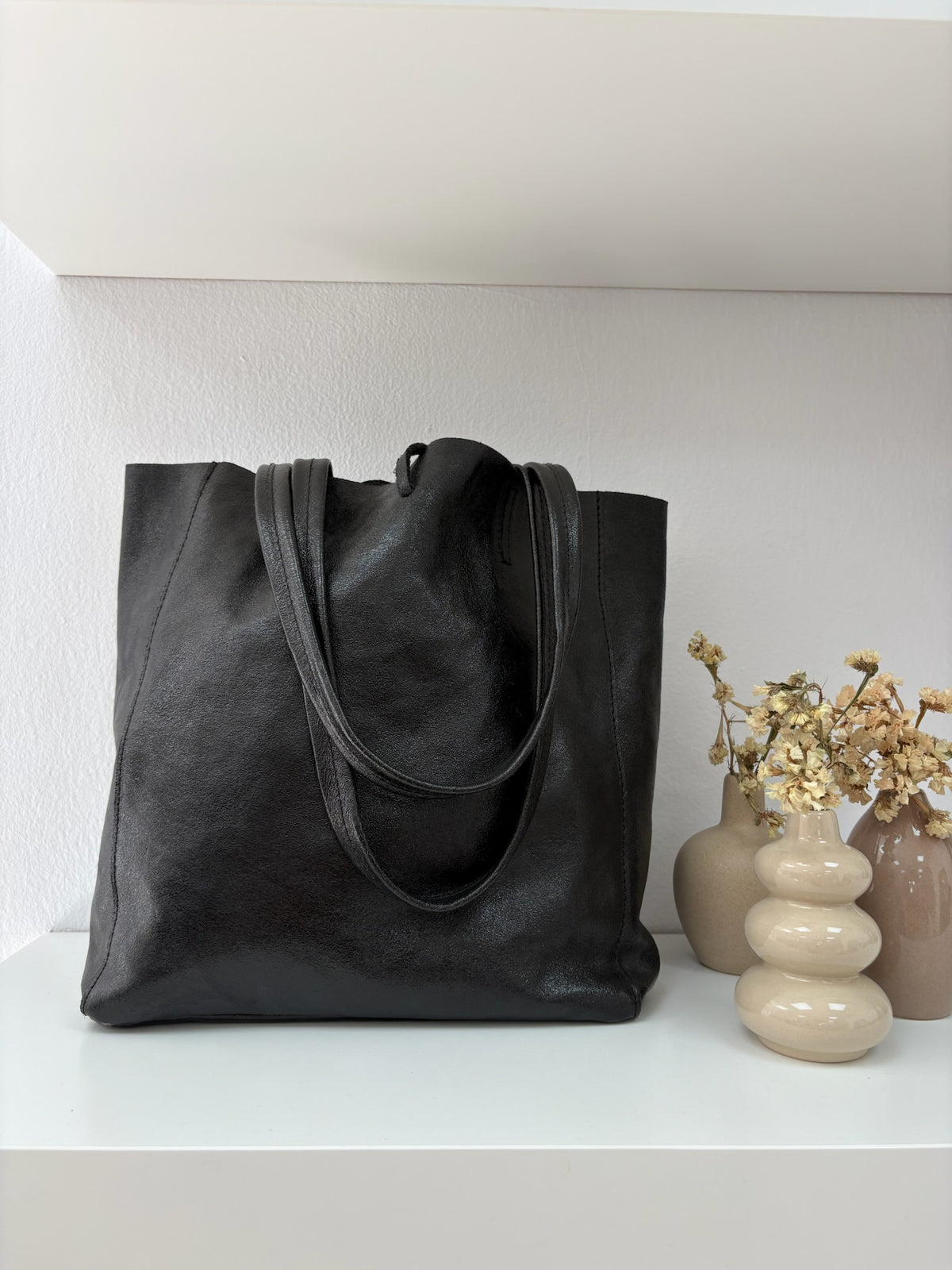 Maxi bolso piel negro