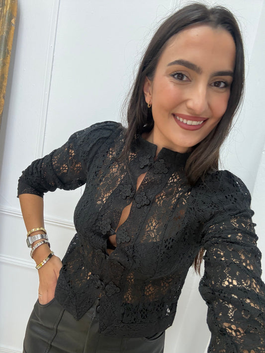 CAMISA NAPOLEÓN ENCAJE