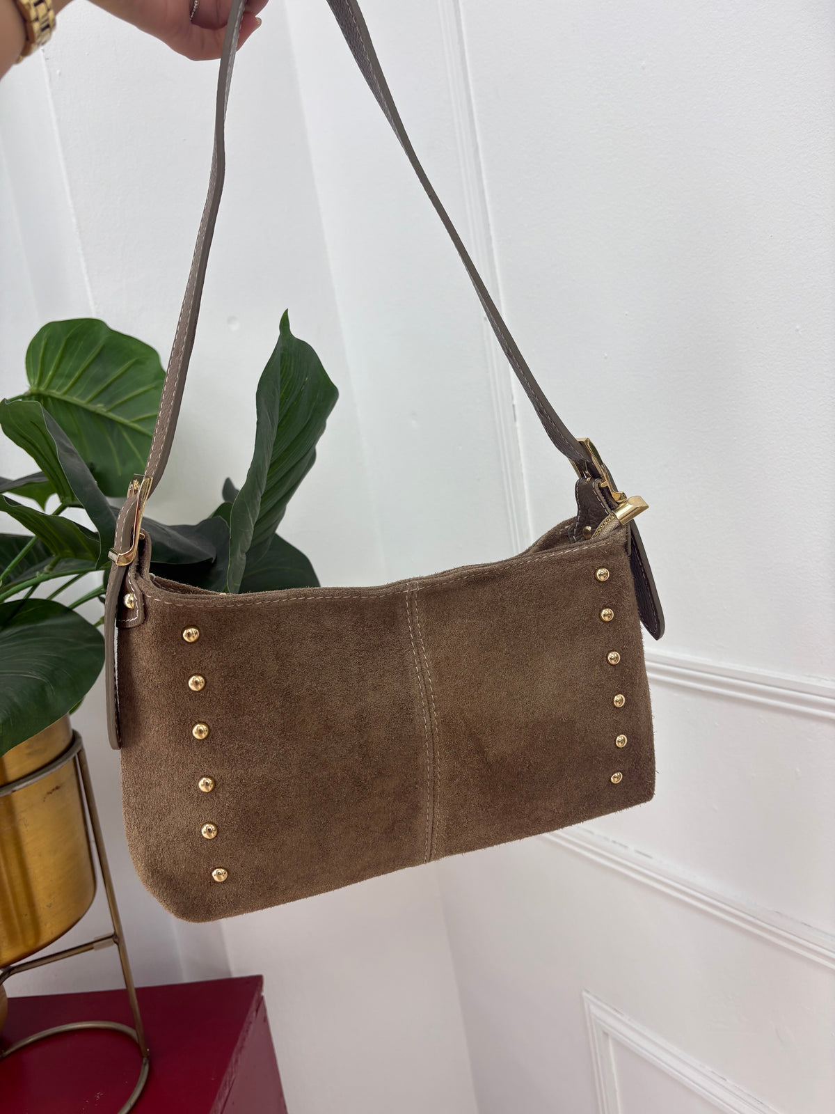 BOLSO PIEL TACHAS