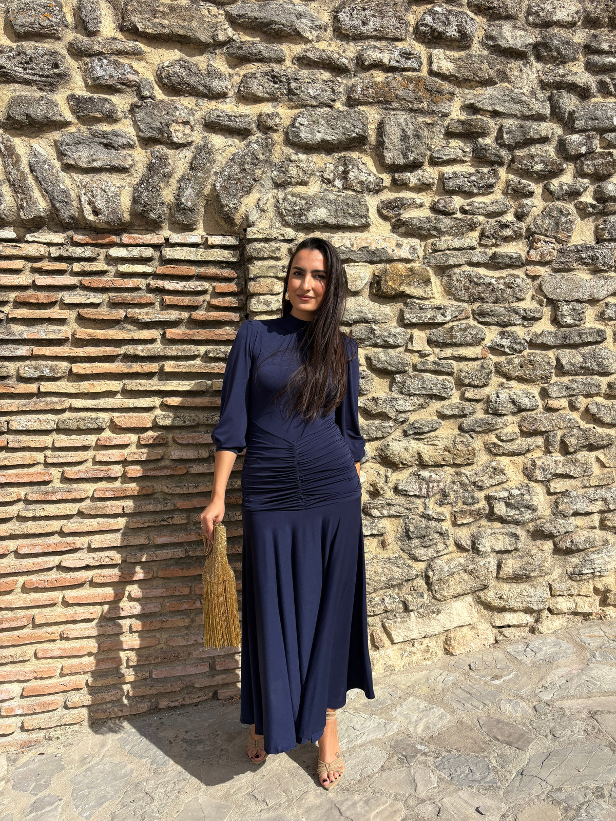 VESTIDO GHANA MARINO