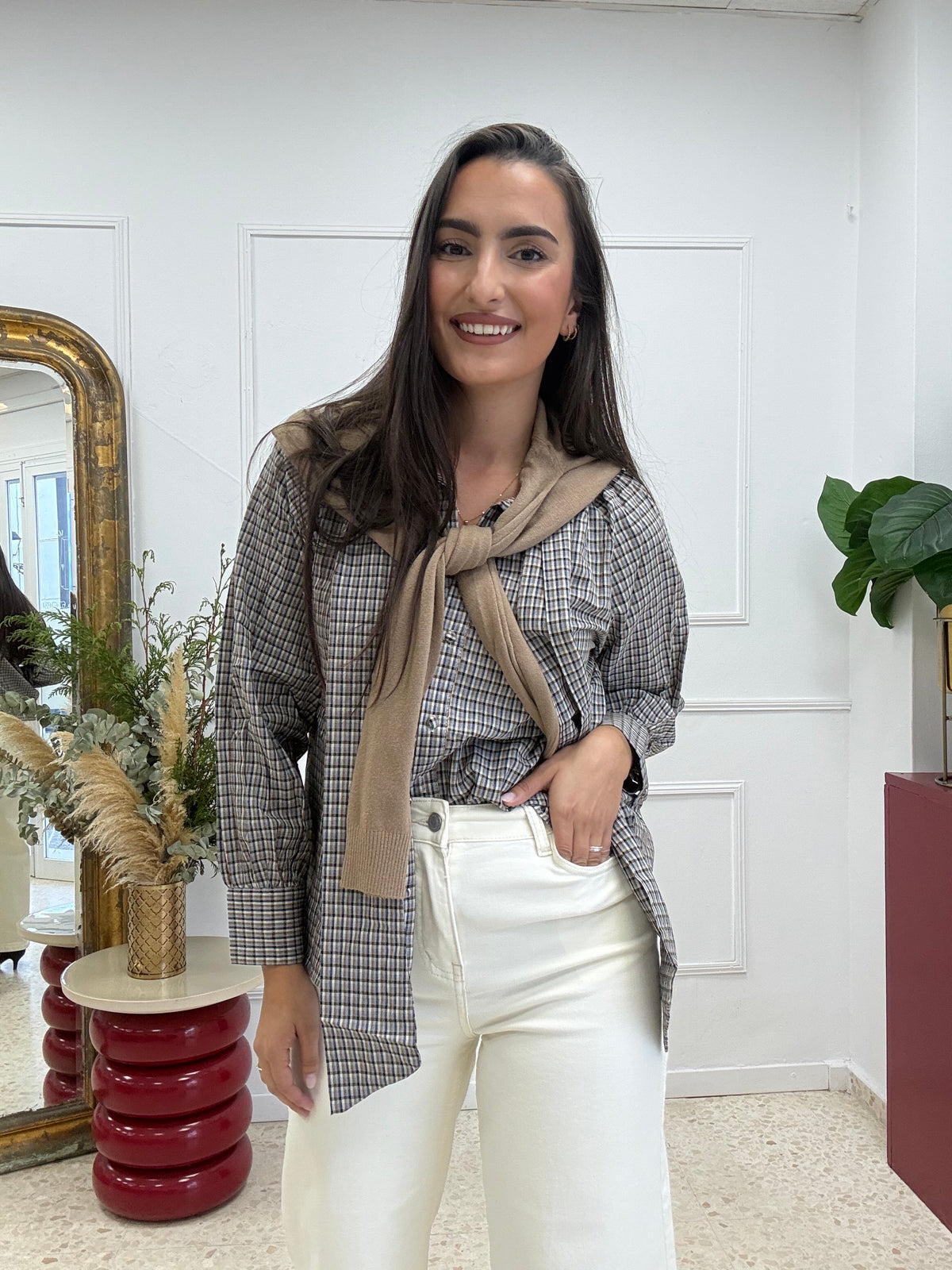 CAMISA VICHY CELESTE
