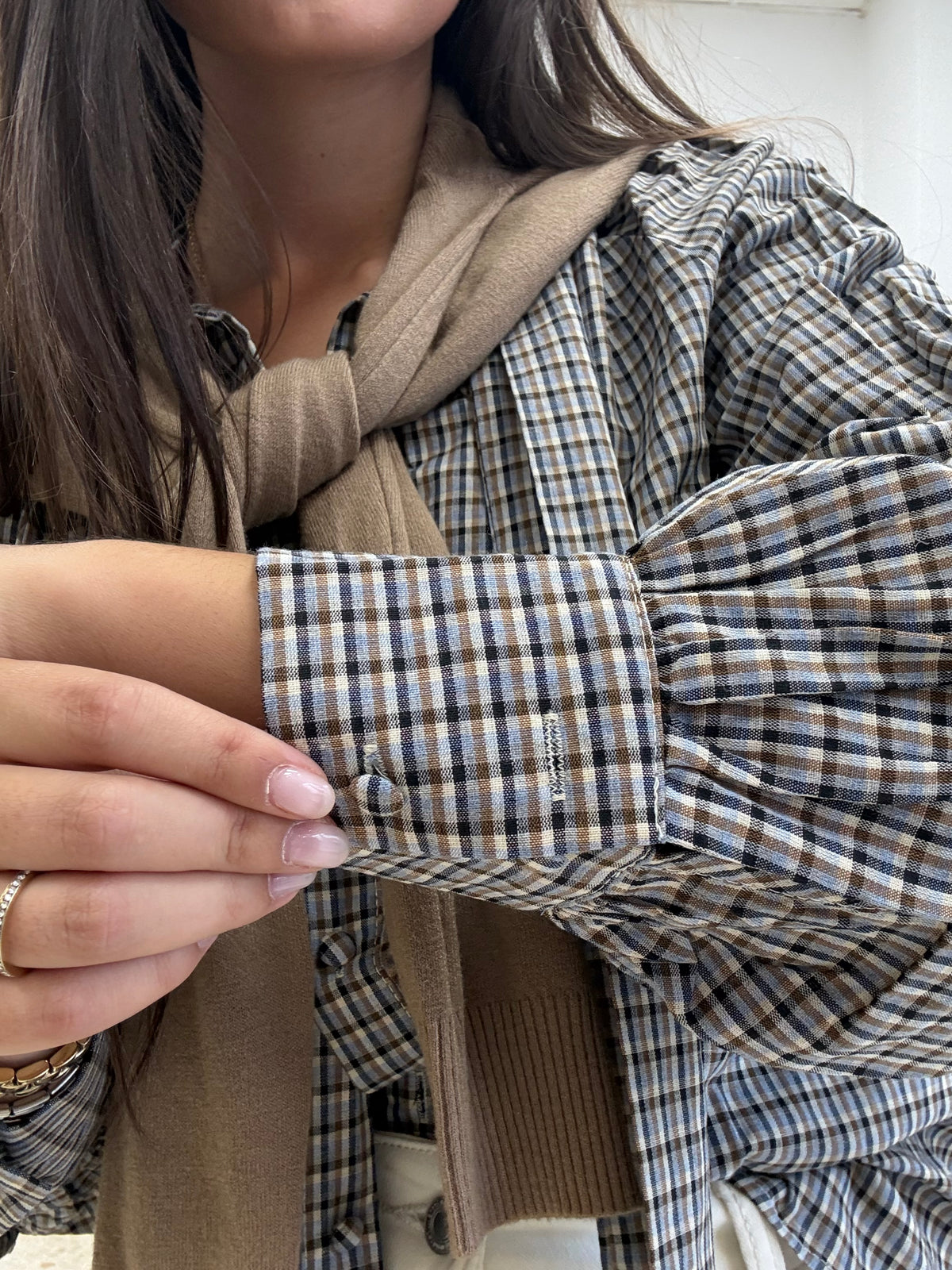 CAMISA VICHY CELESTE