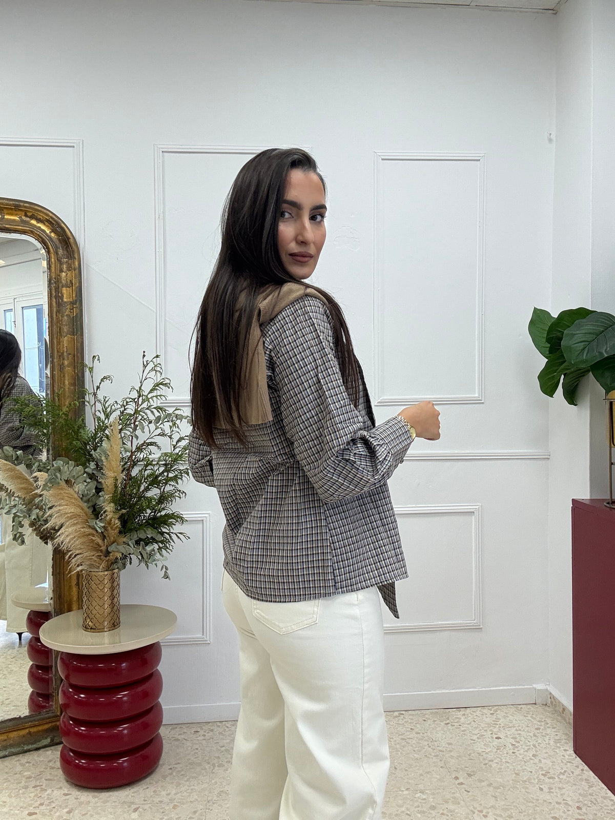CAMISA VICHY CELESTE